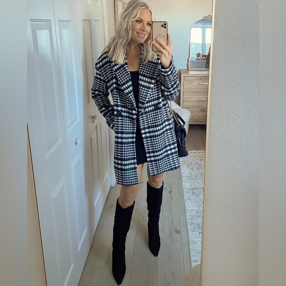 Avec Les Filles plaid coat